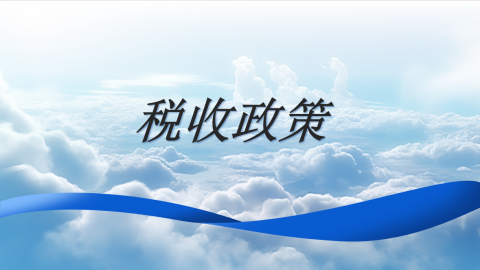 税收政策 